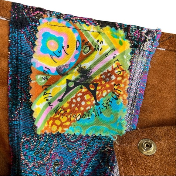 Pluto Dog On The Earth Handmade Bohemian Hippie Skirt Size 6 - Picture 3 of 6